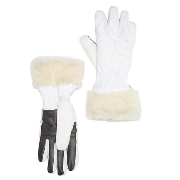UGG Genuine Dyed Shearling Trim Tech Gloves - Picture 1 of 7